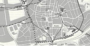 Die Grafik zeigt die vom BUND vorgeschlagene Streckenführung der Straßenbahn durch die City.