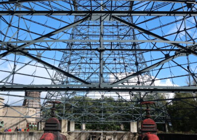 Das Foto zeigt Kühlturmgerüste an der Kokereistraße auf dem Gelände des Weltkulturerbe Zollverein in Essen